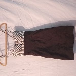 Y2K Guess Brand Plaid and Black Corset dress